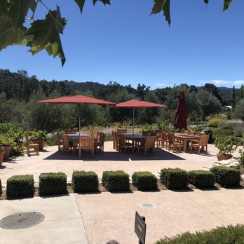 Tablas Creek Vineyard - Patio area is huge! - Wineries Near Me - Paso Robles, California