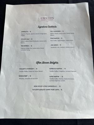 Menu photo 3 DRoccos Restaurant Occoquan, VA