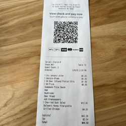 The Old Mill - Beer City Bread Co. - Itemized receipt