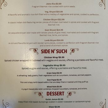 Taj Mahal Punjabi Dhaba - Menu page 5/5 - Indian Near Me - Williams, Arizona Taj Mahal Punjabi Dhaba - Menu page 5/5 - Indian Near Me - Williams, Arizona