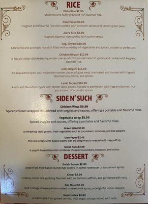 Menu photo 3 Taj Mahal Punjabi Dhaba Williams, AZ Menu photo 3 Taj Mahal Punjabi Dhaba Williams, AZ