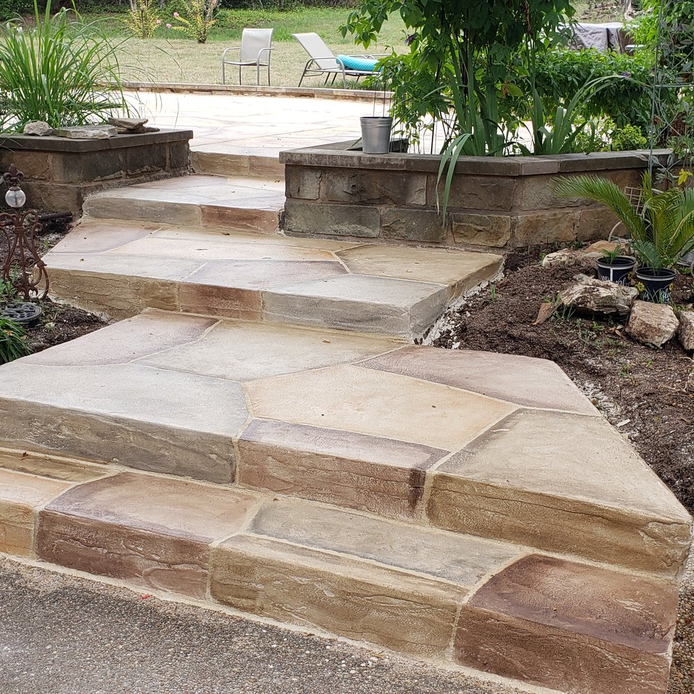 Texas Premier Coat Resurfacing - steps leading to a patio - Masonry/Concrete Near Me - Austin, Texas