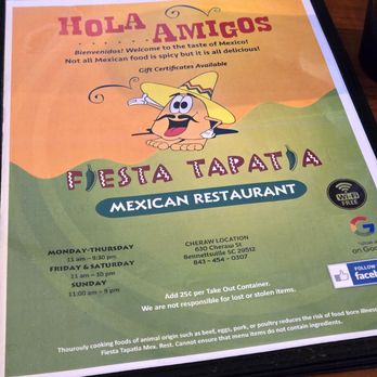 Fiesta Tapatia - Mexican Near Me - Cheraw, South Carolina Fiesta Tapatia - Mexican Near Me - Cheraw, South Carolina