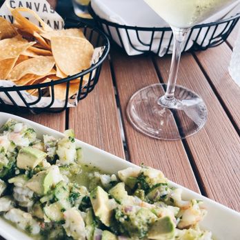 Canvas - Shrimp Ceviche & Sauvignon Blanc - New American Near Me - Orlando, Florida Canvas - Shrimp Ceviche & Sauvignon Blanc - New American Near Me - Orlando, Florida