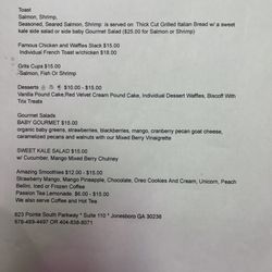 Simple menu, decadent food