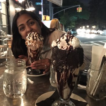 Mom's Kitchen & Bar - Wife enjoying her Fluffleupagus - Bars Near Me - Astoria, New York