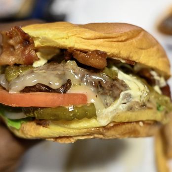 Little Bitty Burger Barn - Hatch Burger
Roasted Hatch Peppers, Hatch Bacon, Hatch Mayo & Monterrey Jack Cheese - Burgers Near Me - Houston, Texas Little Bitty Burger Barn - Hatch Burger
Roasted Hatch Peppers, Hatch Bacon, Hatch Mayo & Monterrey Jack Cheese - Burgers Near Me - Houston, Texas