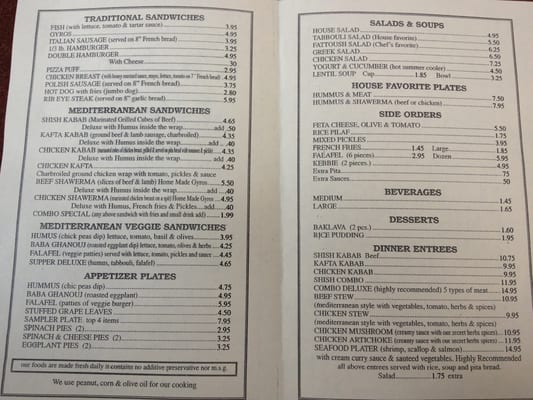 Menu photo 4 Cedar Grill Downers Grove, IL