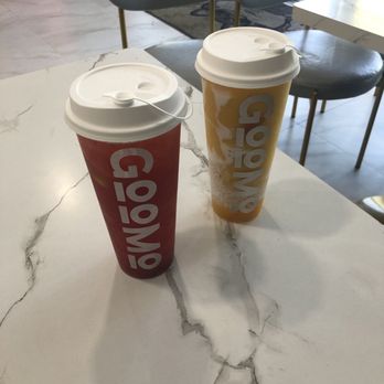Goomo Tea Shop - Fresh Strawberry Lime Green Tea 爆柠草莓冰茶 (Left) Fresh Mango Tornado 芒果炫风 (Right) - Bubble Tea Near Me - Walnut, California Goomo Tea Shop - Fresh Strawberry Lime Green Tea 爆柠草莓冰茶 (Left) Fresh Mango Tornado 芒果炫风 (Right) - Bubble Tea Near Me - Walnut, California