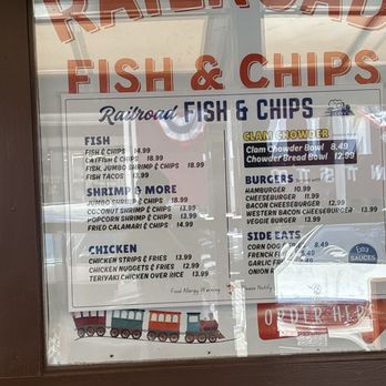 Railroad Fish & Chips - Menu - Seafood Near Me - Sacramento, California Railroad Fish & Chips - Menu - Seafood Near Me - Sacramento, California