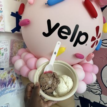 Morgan's Ice Cream - Picture in front of the Yelp sign. - Ice Cream & Frozen Yogurt Near Me - Fort Worth, Texas Morgan's Ice Cream - Picture in front of the Yelp sign. - Ice Cream & Frozen Yogurt Near Me - Fort Worth, Texas