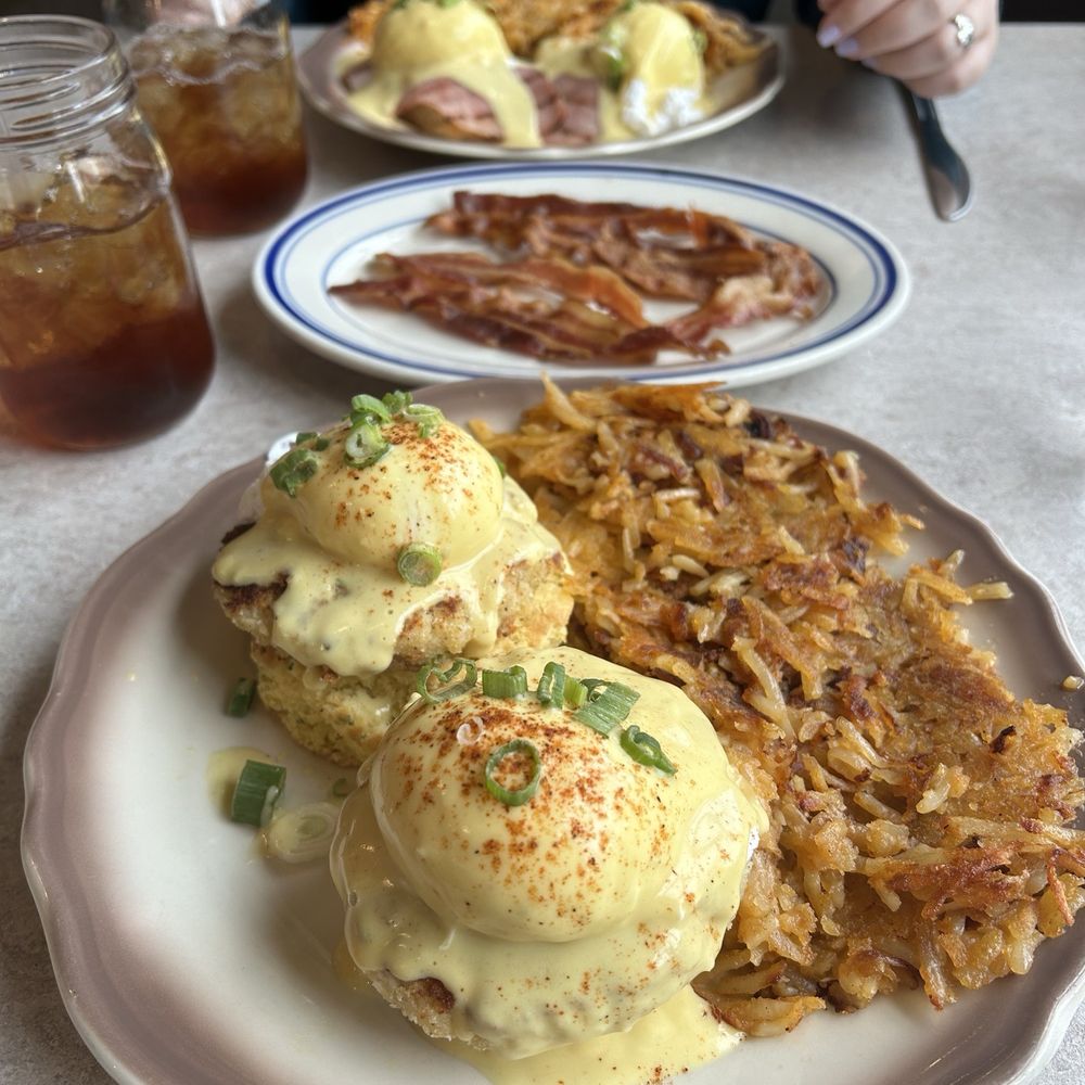 Buttermilk's Farmhouse - Crab Cake Benedict - Breakfast & Brunch Near Me - Patchogue, New York Buttermilk's Farmhouse - Crab Cake Benedict - Breakfast & Brunch Near Me - Patchogue, New York