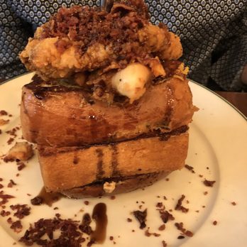 Maison Pickle - French toast with fried chicken - Cocktail Bars Near Me - New York, New York