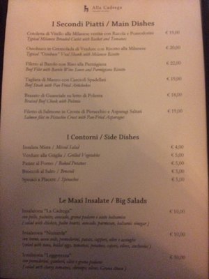 Menu photo 2 Alla Cadrega Milan, MI Menu photo 2 Alla Cadrega Milan, MI
