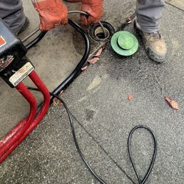 Snaking of a PVC pipe attached to my gutter's downspout Snaking of a PVC pipe attached to my gutter's downspout