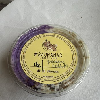 Baonanas - Ube and Peach Cobbler - Desserts Near Me - Jersey City, New Jersey