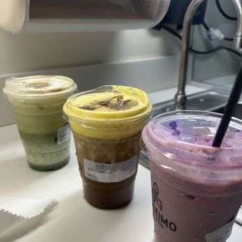 Nostimo Cafe & Tea - Egg coffee  Ube latte - Coffee & Tea Near Me - Westminster, California