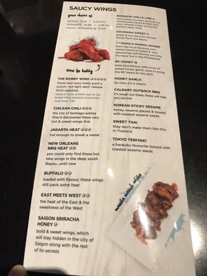 Menu photo 7 Wings Richmond, BC