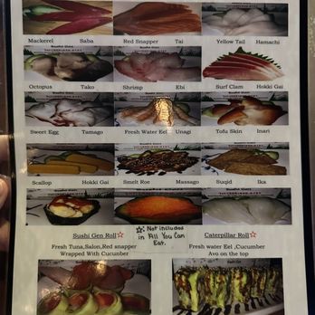 Sushi Gen - Specialty menu. - Sushi Bars Near Me - Albuquerque, New Mexico