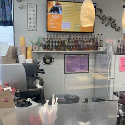 Coffee stand.