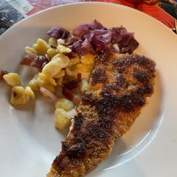 Dempsey's Public House - Weinersnitchel, soatzle, and red cabbage