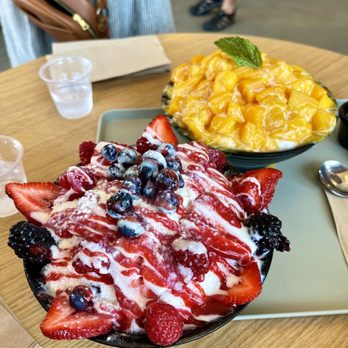 Sul & Beans - Yogurt Berry ($13) and Mango ($13). Both are good! 7/17/2022 - Desserts Near Me - Irvine, California