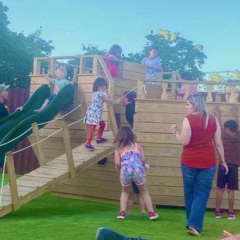 Junction Bar & Grill - Kids wooden climbing pirate ship with slide - Sports Bars Near Me - San Diego, California