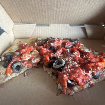 Rickety Cricket Brewing - Sudz soaker pizza - fennel sausage, roasted red peppers, mushrooms and olives.  It's part of the Happy Hour specials (11-3 pm) - Pizza Near Me - Kingman, Arizona