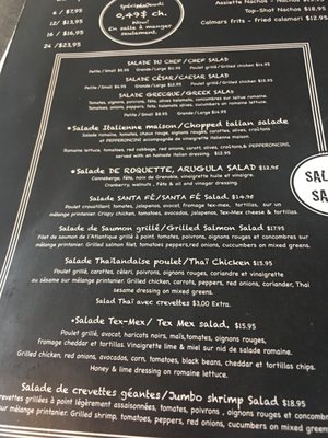 Menu photo 4 Resto Bar Top Shot Lachute, QC Menu photo 4 Resto Bar Top Shot Lachute, QC