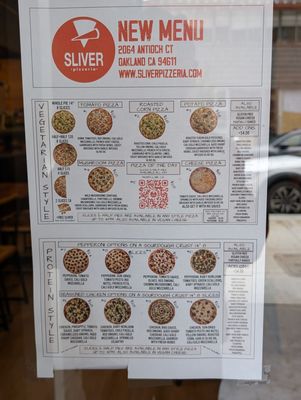Menu photo 1 Sliver Pizzeria - Oakland Oakland, CA Menu photo 1 Sliver Pizzeria - Oakland Oakland, CA