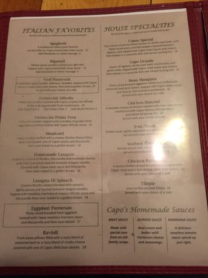 Menu photo 3 Capo's Corner Red River, NM