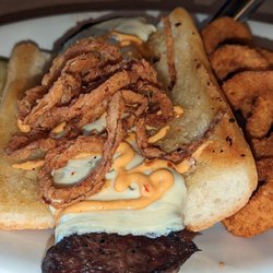 Skirt Steak Sandwich Black and Blue Burger