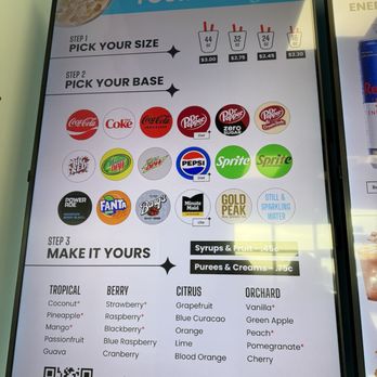 FiiZ Drinks - Menu board - Beverage Store Near Me - Henderson, Nevada
