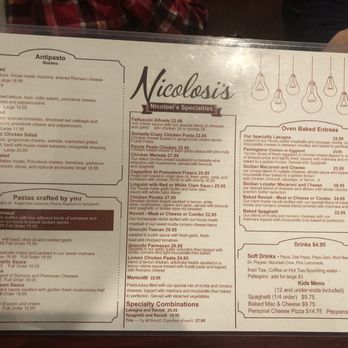Nicolosi's Italian Restaurant - Menu - Italian Near Me - Santee, California Nicolosi's Italian Restaurant - Menu - Italian Near Me - Santee, California