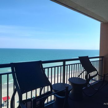 Island Vista Resort - Balcony & View from 1010 - Hotels Near Me - Myrtle Beach, South Carolina