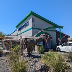 Dino Dash Car Wash - Rex greets you!