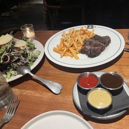 Steak frites pretty whatever, salad was meh Steak frites pretty whatever, salad was meh