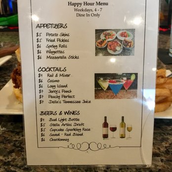 Della J's Delectables - Happy hour menu as of 4/5/18 - Southern Near Me - Alexandria, Virginia