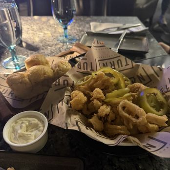 TURN Bar + Kitchen - Fried Calamari with complimentary bread - New American Near Me - Cleveland, Ohio