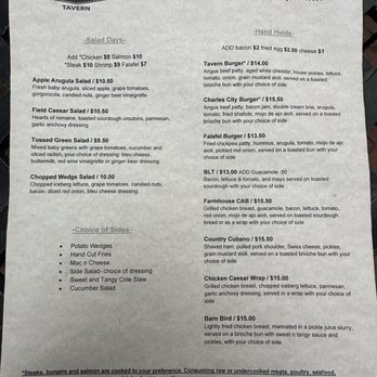 Indian Fields Tavern - Menu - American Near Me - Charles City, Virginia