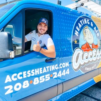 Access Heating, Air & Plumbing - A friendly Access technician, showing up to fix a customer's air conditioner - Heating & Air Conditioning/HVAC Near Me - Meridian, Idaho Access Heating, Air & Plumbing - A friendly Access technician, showing up to fix a customer's air conditioner - Heating & Air Conditioning/HVAC Near Me - Meridian, Idaho