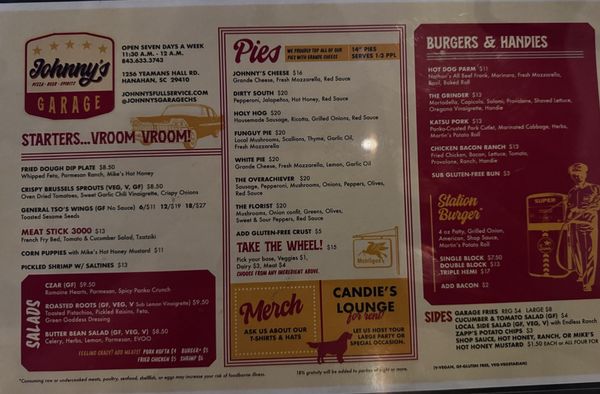 Menu photo 8 Johnny’s Garage Hanahan, SC Menu photo 8 Johnny’s Garage Hanahan, SC