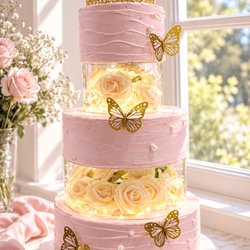 Berrylicious Cakes - Quinceañera cake pink in Sacramento California