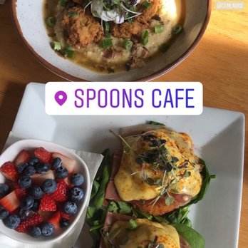 Spoons Cafe - Fried Oysters and Grits and fried Risotto Benedict - New American Near Me - Baltimore, Maryland Spoons Cafe - Fried Oysters and Grits and fried Risotto Benedict - New American Near Me - Baltimore, Maryland