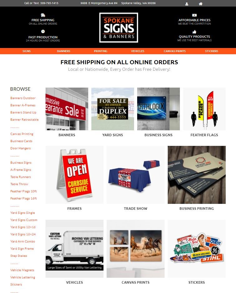 SPOKANE SIGNS & BANNERS Updated May 2024 9608 E Montgomery Ave