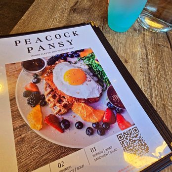 Peacock Pansy - Menu from Nov 2024 - Breakfast & Brunch Near Me - San Francisco, California Peacock Pansy - Menu from Nov 2024 - Breakfast & Brunch Near Me - San Francisco, California