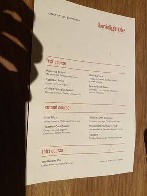 Menu photo 8 Bridgette Bar Canmore, AB