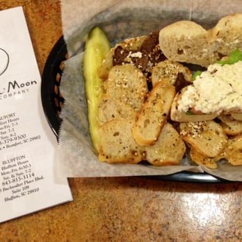 Rain-N-Bagels - Palm and Moon's Chicken Salad sandwich on a plain bagel. - Breakfast & Brunch Near Me - Beaufort, South Carolina