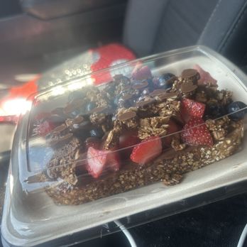 Smoothie King - The hazelnut toast with granola, strawberries, and blueberries, was loaded to the top so good - Juice Bars & Smoothies Near Me - Odessa, Texas