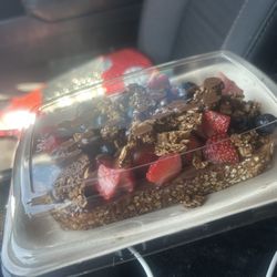 Smoothie King - The hazelnut toast with granola, strawberries, and blueberries, was loaded to the top so good